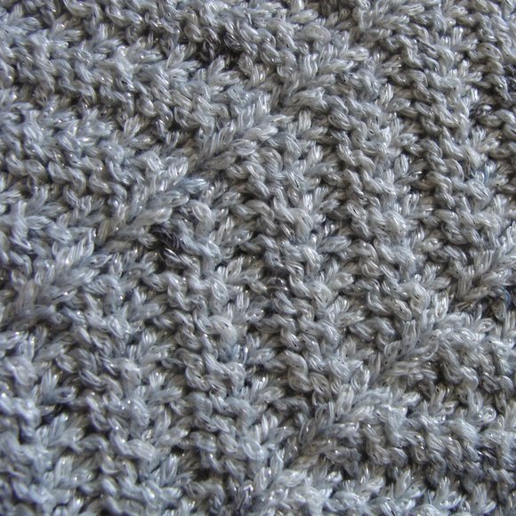 WHBM WHITE HOUSE BLACK MARKET Silver & Gray Long Sleeve COWL Neck SWEATER Sz S - Picture 5 of 8